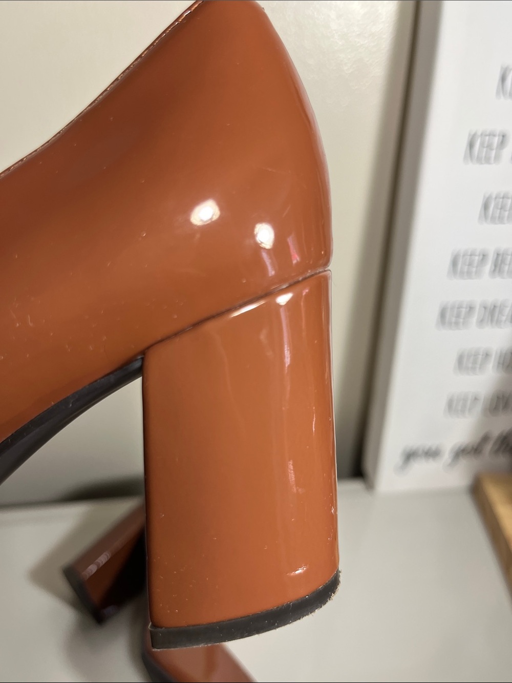Marc Fisher Glossy Chestnut Pointed-Toe Pumps - Picture 9 of 9
